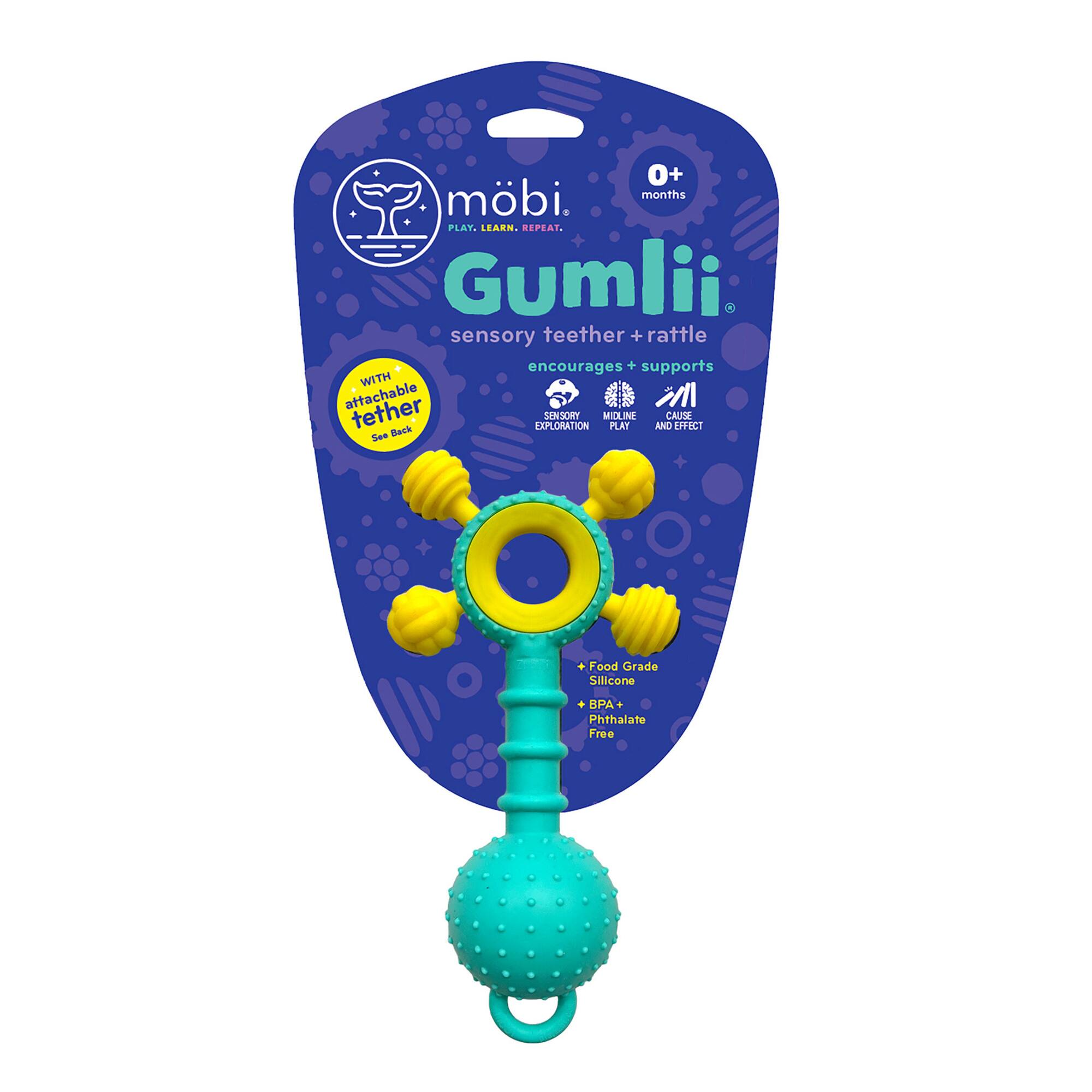 Mobi Gumlii® Silicone Teether with Attachable Rattle